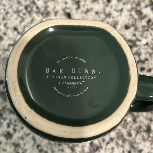 Rae Dunn Green Ceramic Mug “Meowy & Bright”, Artisan Collection by Magenta - Picture 3 of 5